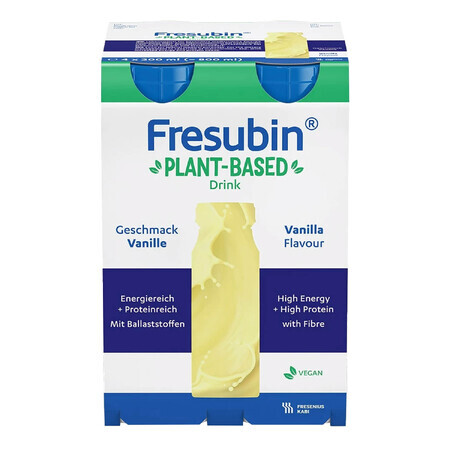 Fresubin plantaardige drank, vanillesmaak, 4 x 200 ml