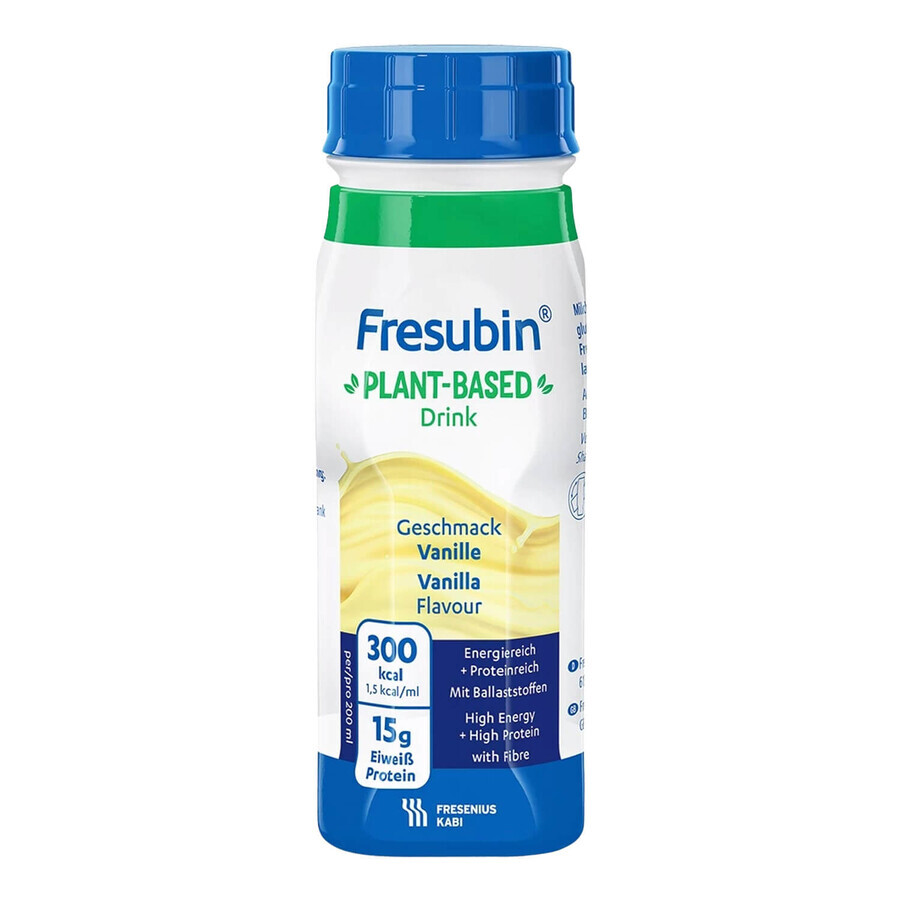 Fresubin plantaardige drank, vanillesmaak, 4 x 200 ml