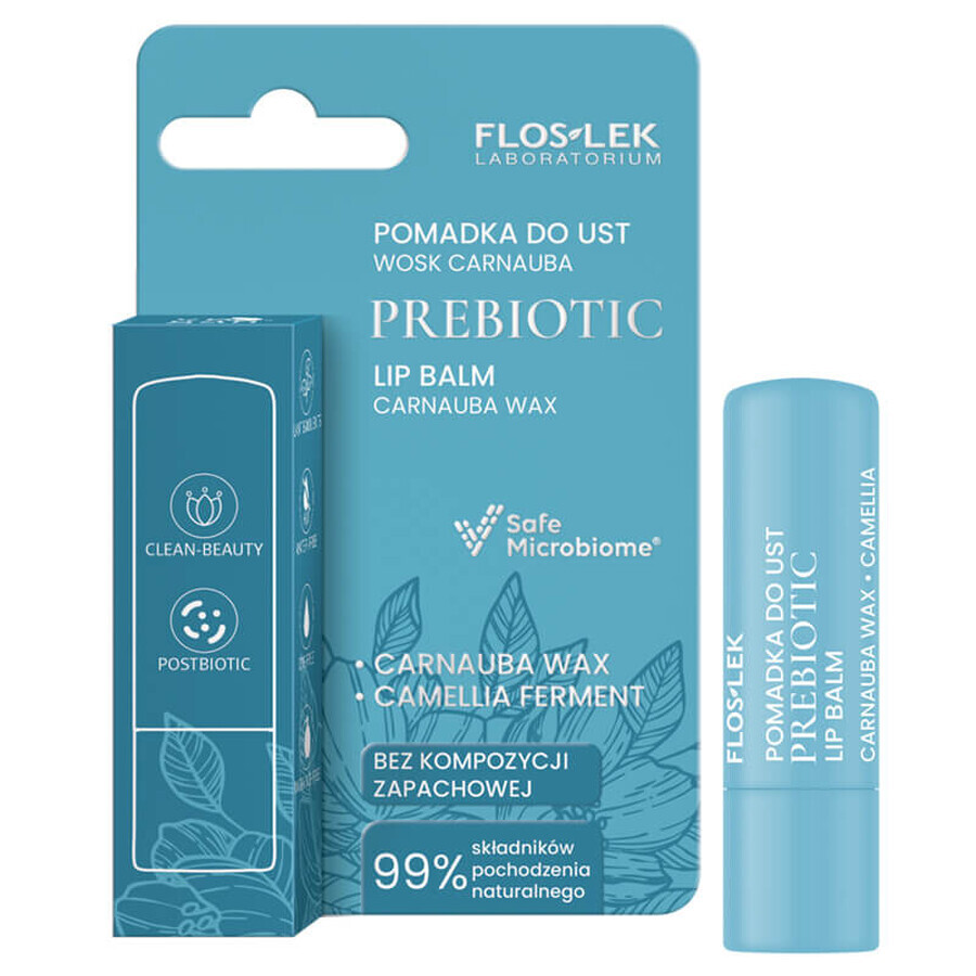 Floslek Laboratorium Prebiotic, rossetto, cera di carnauba, 4 g