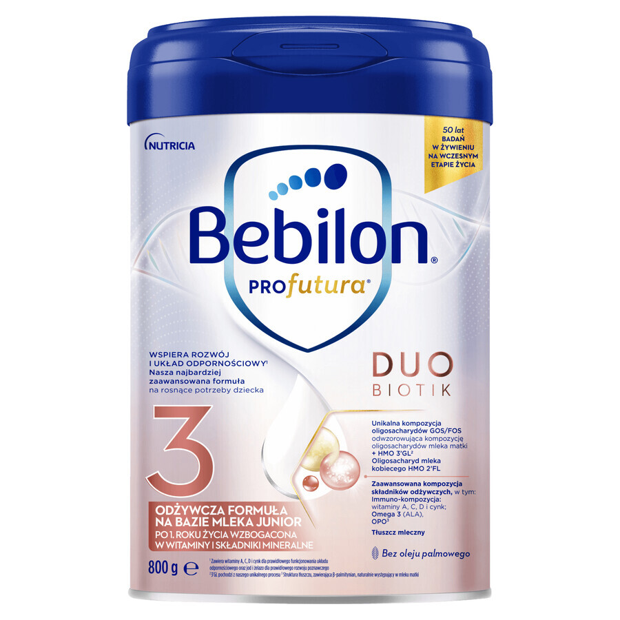 Bebilon Profutura Profutura DuoBiotik 3er Set, nährende Milchnahrung, ab 1 Jahr, 3 x 800 g + Mustela Bebe Enfant, nährendes Waschgel, 300 ml gratis