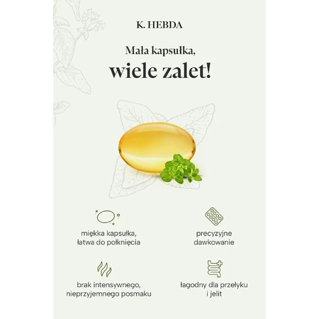 Hebda Aromacaps cu oregano și ulei de lămâie, 30 capsule