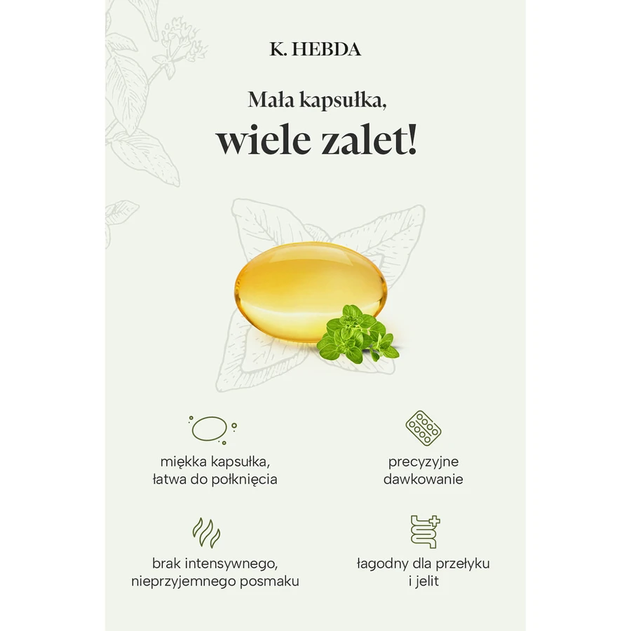 Hebda Aromacaps cu oregano și ulei de lămâie, 30 capsule