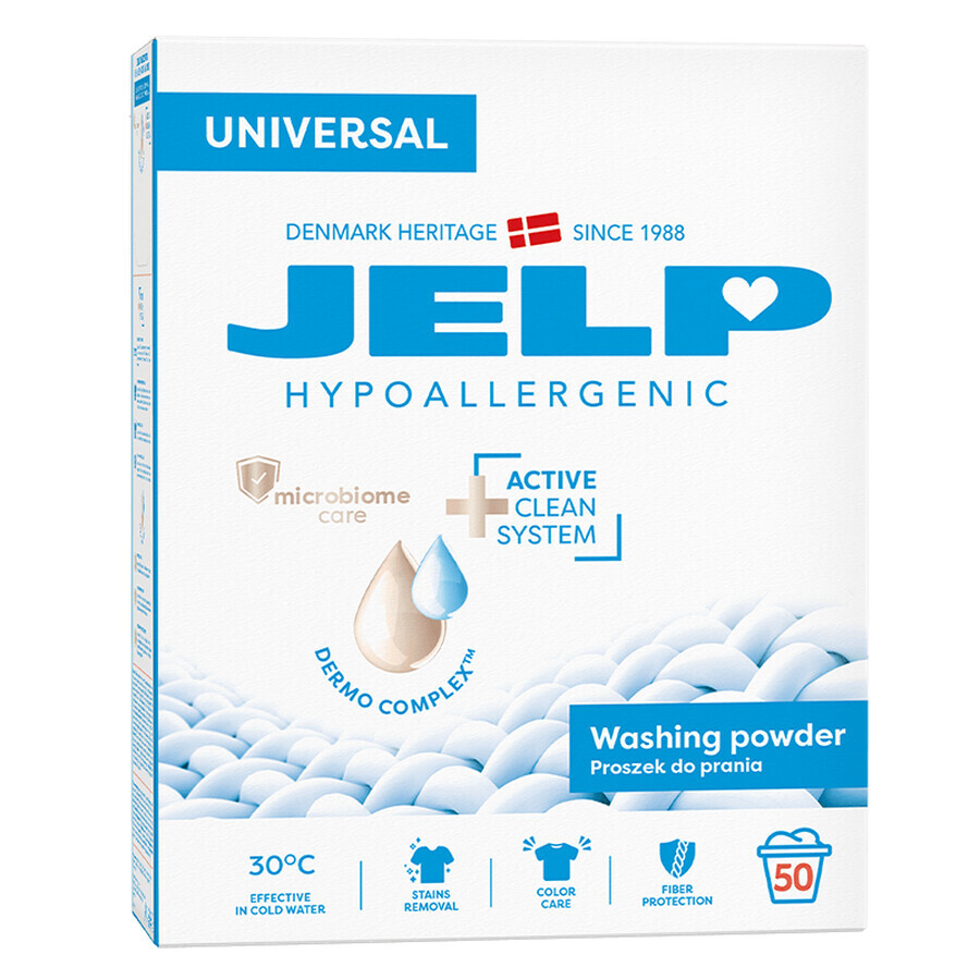 Jelp Universal hypoallergenes Waschpulver, 3 kg VERUNREINIGTE VERPACKUNG