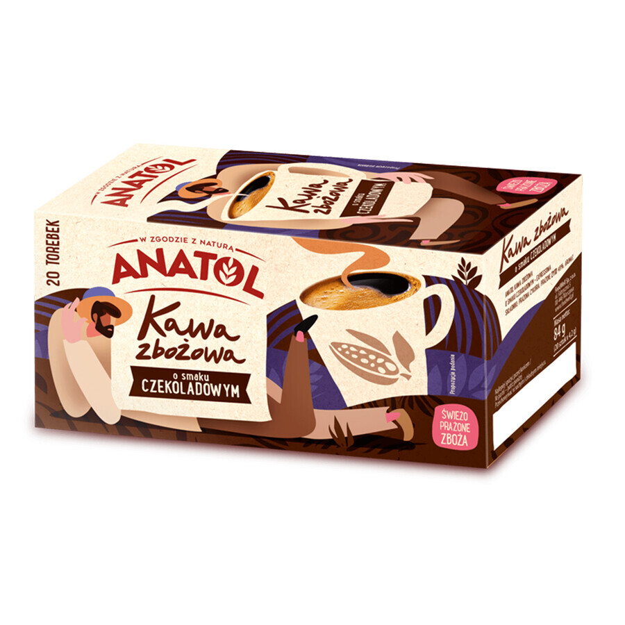 Anatol Cerealien Kaffee, Schokolade, Espresso, 4,2 g x 20 Beutel DEFEKTE VERPACKUNG