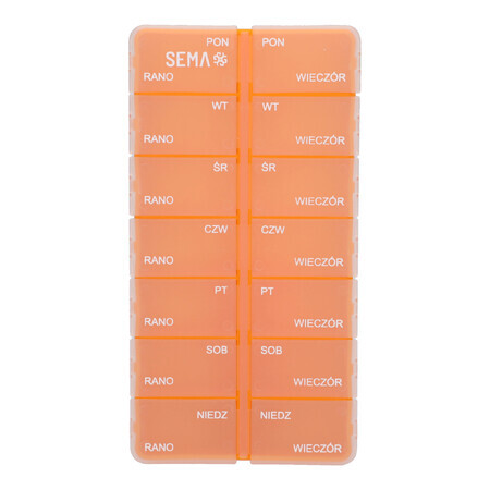 SEMA Protect, weekly medicine box with two chambers