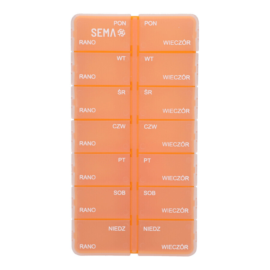 SEMA Protect, weekly medicine box with two chambers