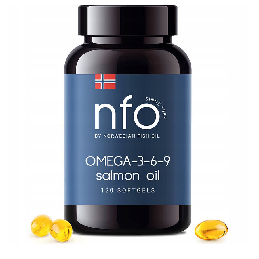 NFO Omega-3-6-9 Zalmolie, 120 softgels