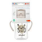 AKUKU, bottle with retractable straw, owl, from 9 months, 300 ml