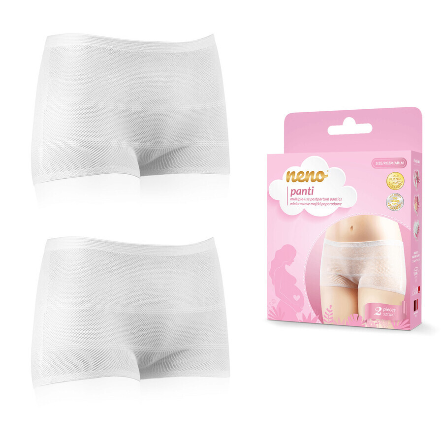 Neno Panties, wiederverwendbare postnatale Höschen, Größe M, 2 Stück