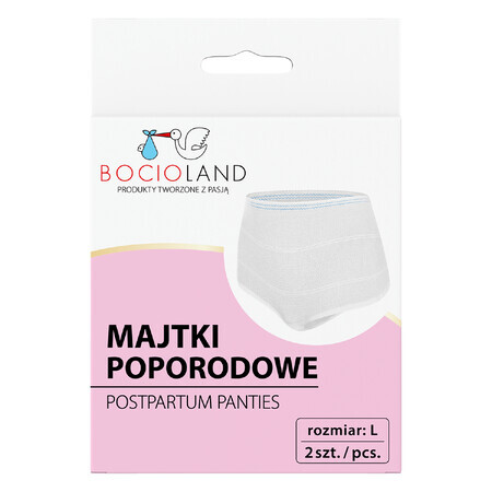 Bocioland, postnatal panties, mesh, size L, 2 pieces