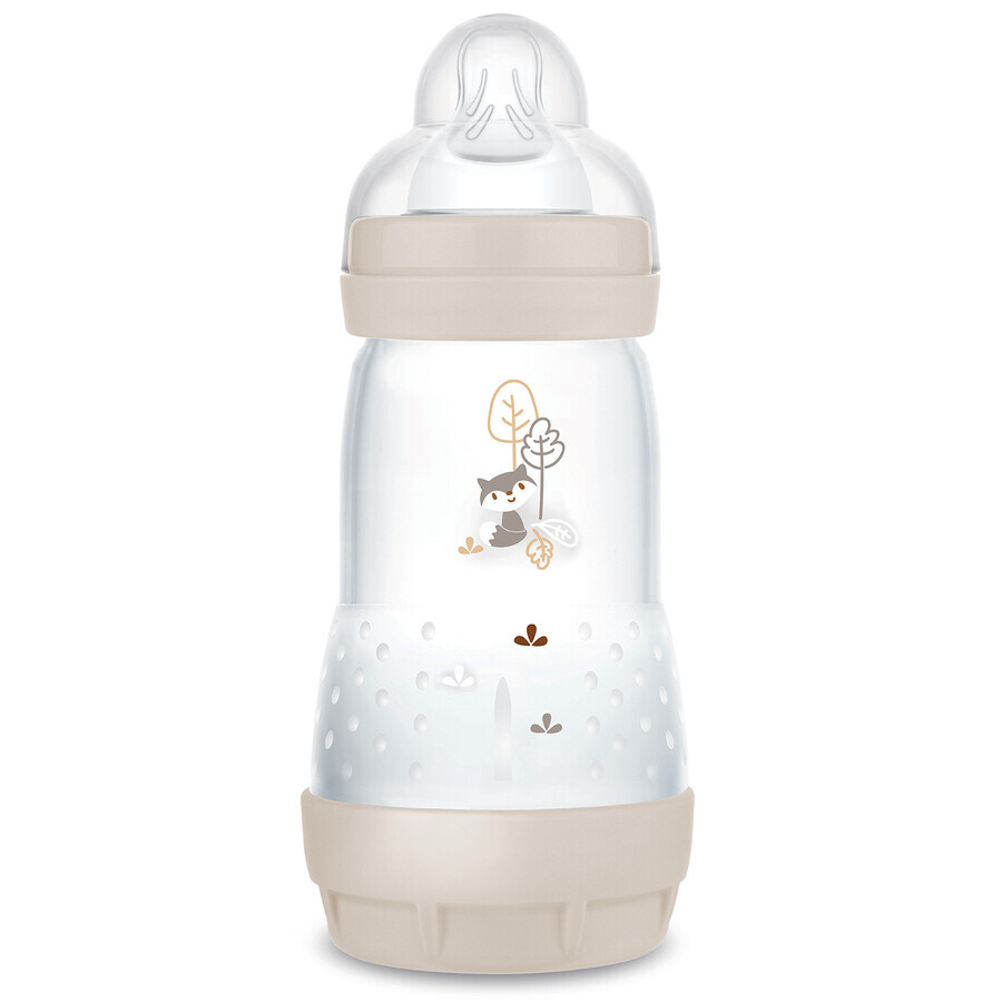 MAM Perfect Start Anti-Colic, Anti-Kolik-Flasche mit Silikonsauger, Planet Love, unisex, ab 2 Monaten, 260 ml