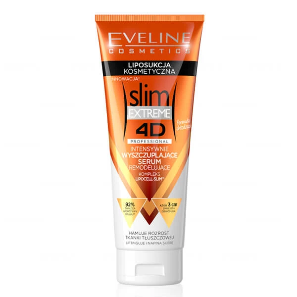 Eveline Cosmetics Slim Extreme 4D, intensiv schlankmachendes, remodellierendes Serum, 250 ml