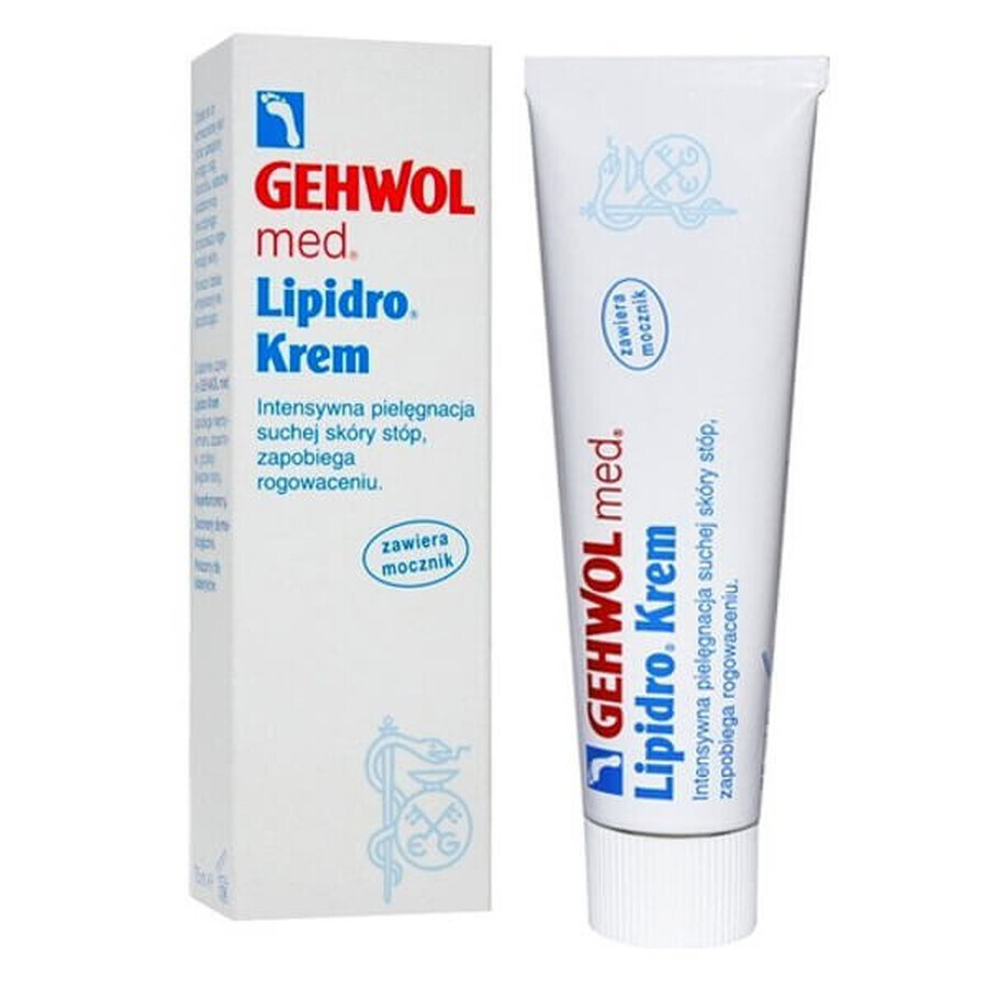 Set Gehwol med Lipidro hydratant pour les pieds 75 ml + sel de bain pour les pieds à la lavande, 20 g x 10 sachets