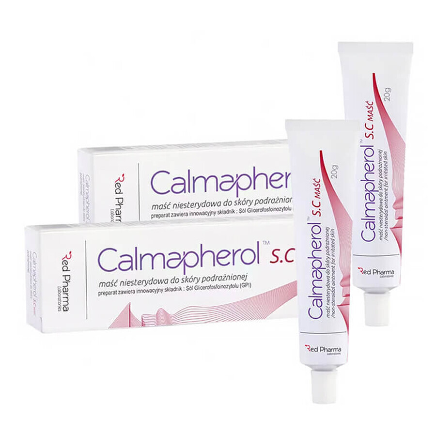 Set Calmapherol S.C, nichtsteroidale Salbe für gereizte Haut, 2 x 20 g