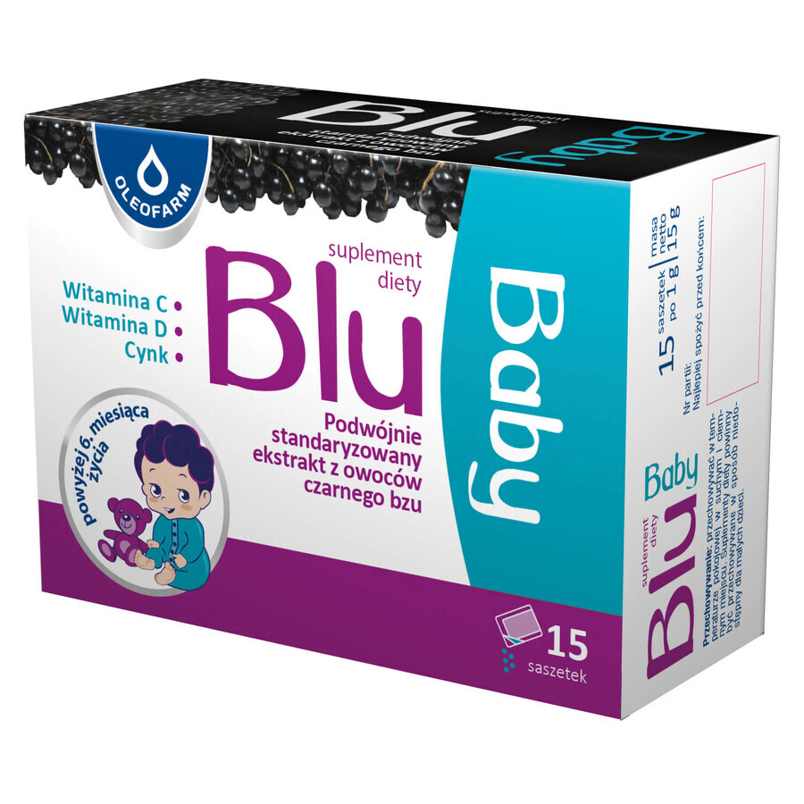 Oleofarm Blu Baby, für Kinder ab 6 Monaten, 15 Portionsbeutel