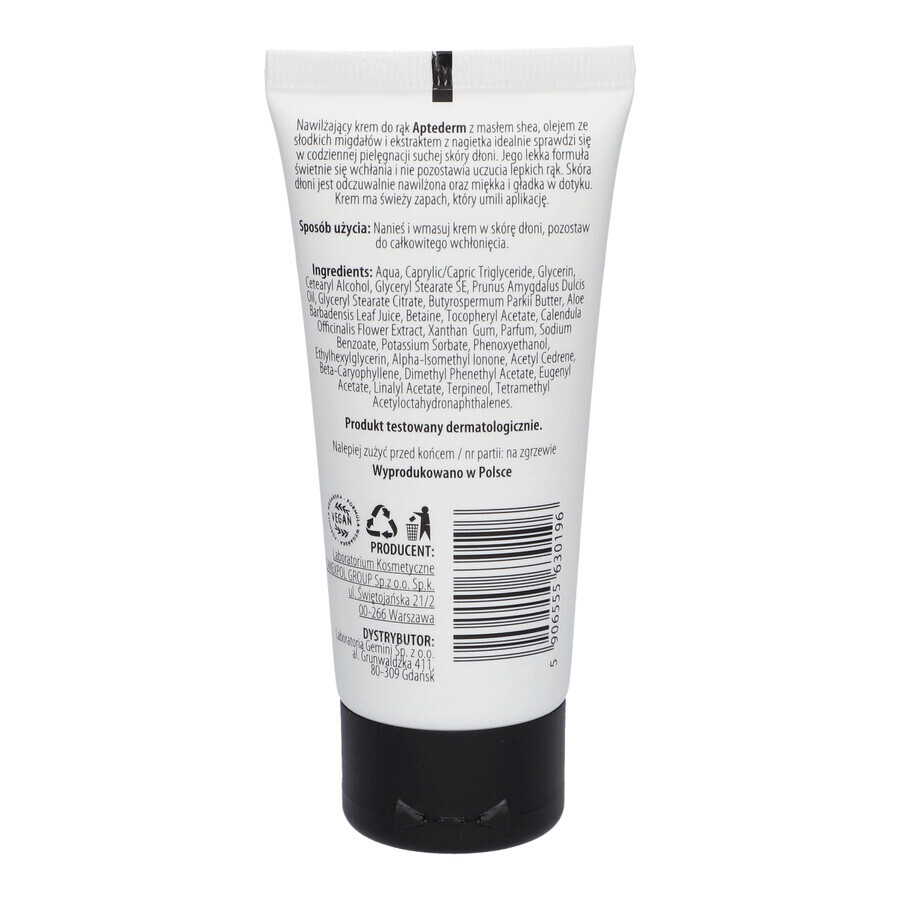 Aptederm feuchtigkeitsspendende Handcreme 50 ml