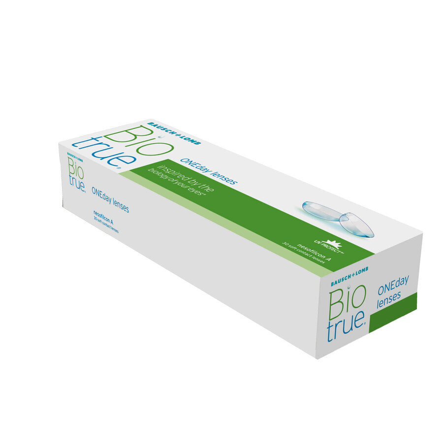 Biotrue ONEday, contact lenses, 1 day, spherical, - 1.00, 30 pcs