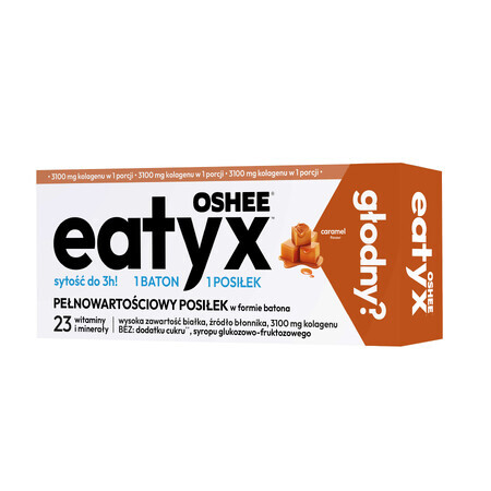 OSHEE Eatyx, baton de masă, caramel, 60 g