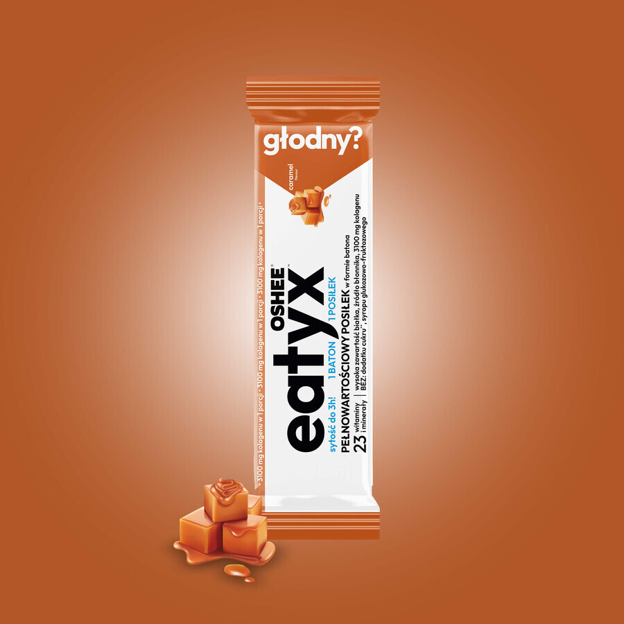 OSHEE Eatyx, baton de masă, caramel, 60 g