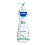 Mustela Bebe Enfant Set, sanfte Körper- und Kopfwäsche, ab Geburt, 2 x 750 ml + gratis Teddybär-Wickel