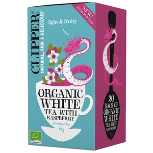 Clipper, herbata biała z maliną Bio, 1,7 g x 20 saszetek