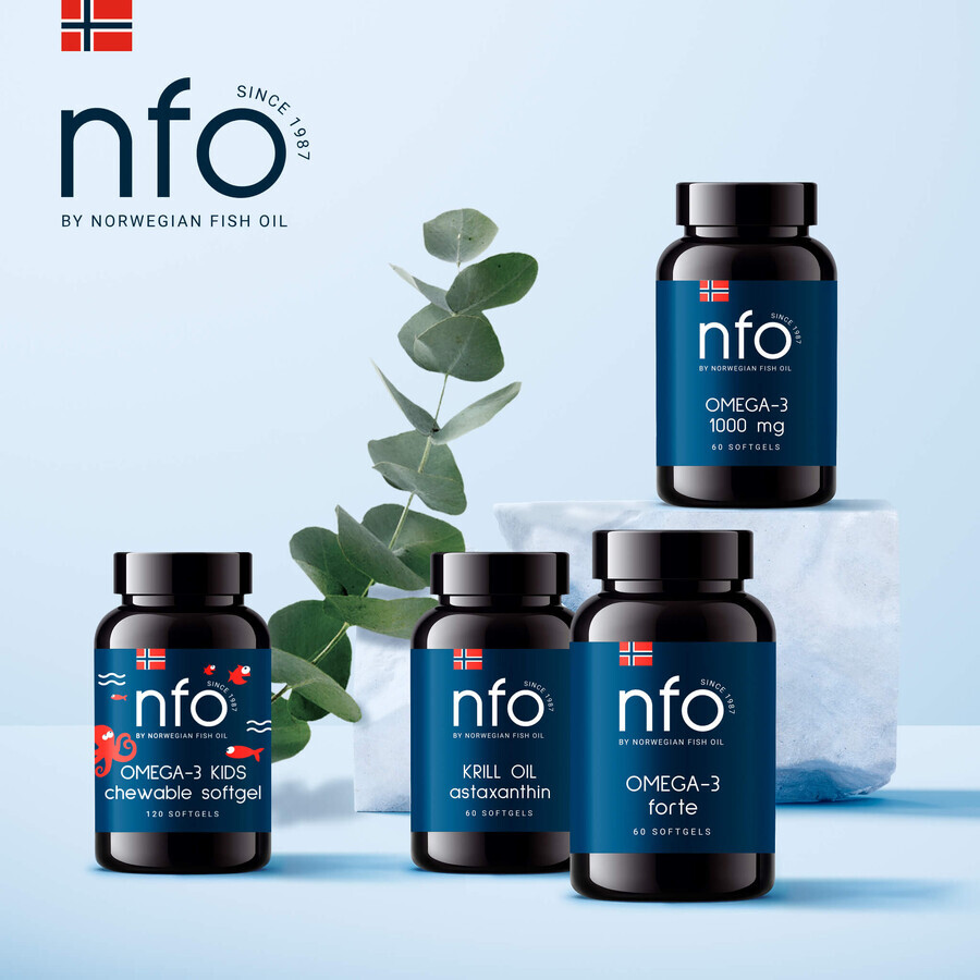 NFO Krill Oil Astaxanthine, krillolie met astaxanthine, 60 softgels