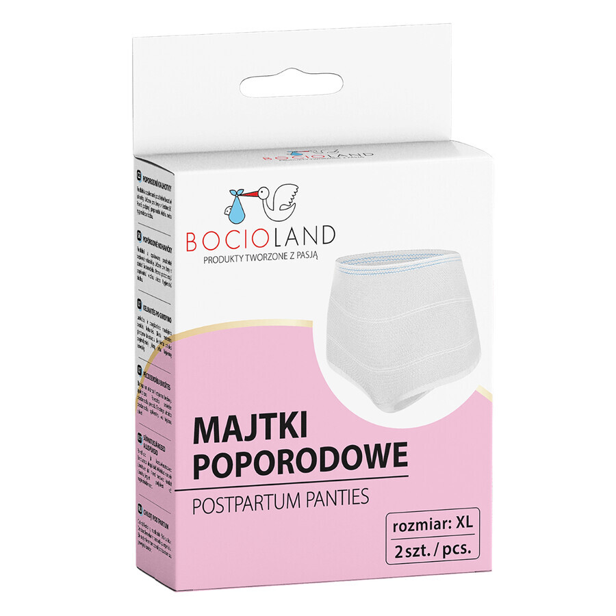 Bocioland, postnatal panties, mesh, size XL, 2 pieces