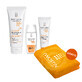 Set Iwostin Solecrin SPF 50+, Schutzcreme, 50 ml + ultraleichtes unsichtbares Fluid, 40 ml + K&#246;rpercreme-Gel, 200 ml + kostenloses Badetuch