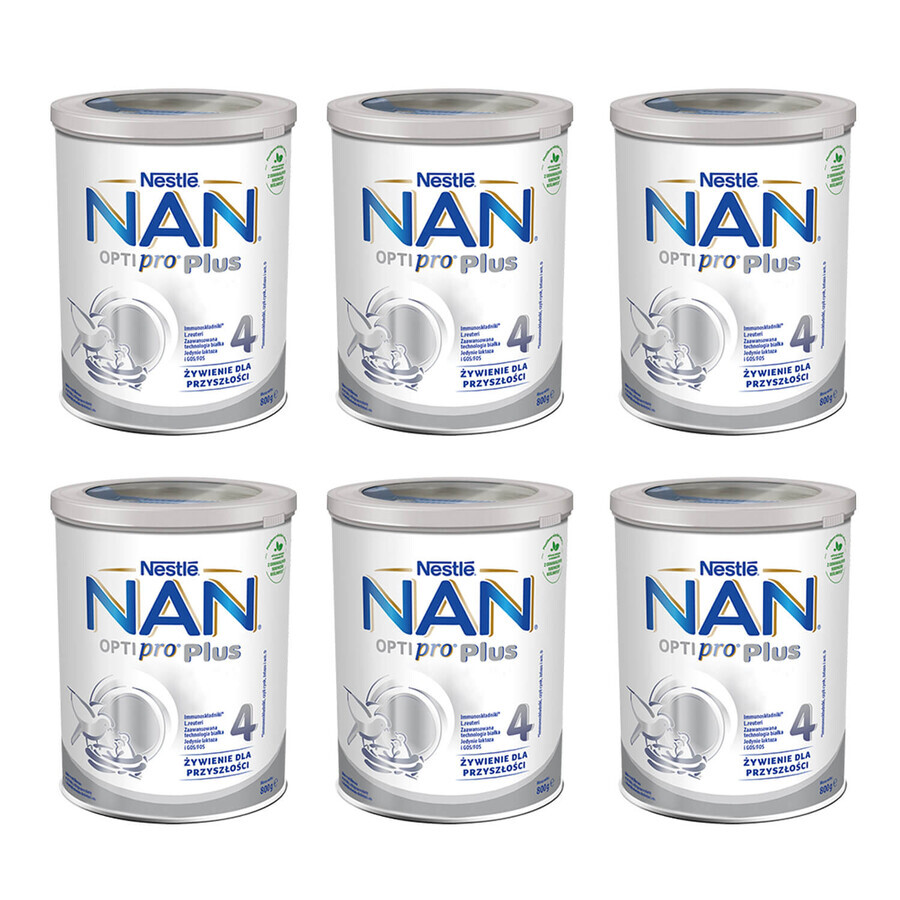 Nestle NAN Optipro Plus 4, aangepaste melk voor kinderen vanaf 2 jaar, 6 x 800 g