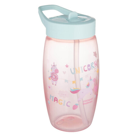 Canpol Babies, foldable mouth bottle, unicorns, pink, 56/618, from 4 years, 400 ml