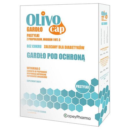 Olivocap Halstabletten mit Propolis, Honig und Vit. C, zuckerfrei, 16 Lutschtabletten