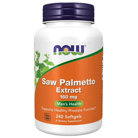 Now Foods Estratto di Saw Palmetto, palma sabal, 240 capsule softgel