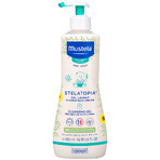 Coffret Mustela Stelatopia, Mustela Stelatopia gel douche dès la naissance, 500 ml + crème hydratante visage et corps dès la naissance, 150 ml + coffret, 1 gratuit