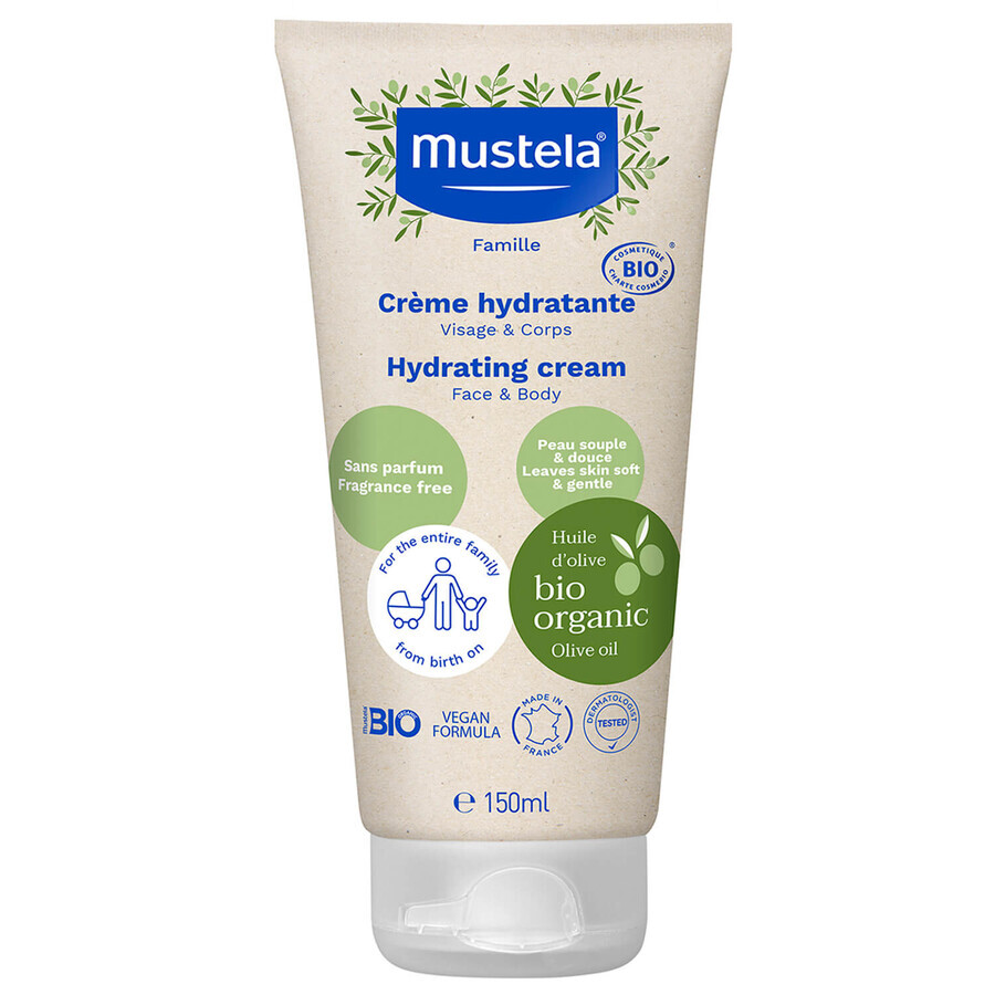 Coffret Mustela Stelatopia, Mustela Stelatopia gel douche dès la naissance, 500 ml + crème hydratante visage et corps dès la naissance, 150 ml + coffret, 1 gratuit