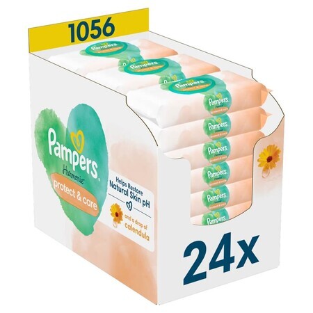 Pampers Harmonie Protect & Care, wet wipes, 24 x 44 pieces