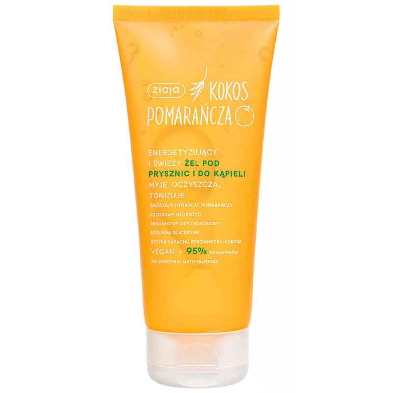 Ziaja Coconut Orange, belebendes und frisches Dusch- und Badegel, 200 ml