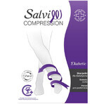 Salvi Compression Diabetic, diabetic socks with silver, size M, black