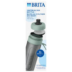 Brita Active, Flasche mit 0,6-Liter-Filter, grün + MicroDisc-Filter, 2 Stück