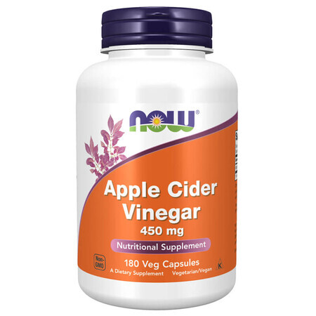 Now Foods Apple Cider Vinegar 450 mg, 180 capsules