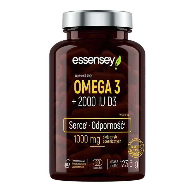 Essensey Omega 3 + 2000 IU D3, 90 Kapseln