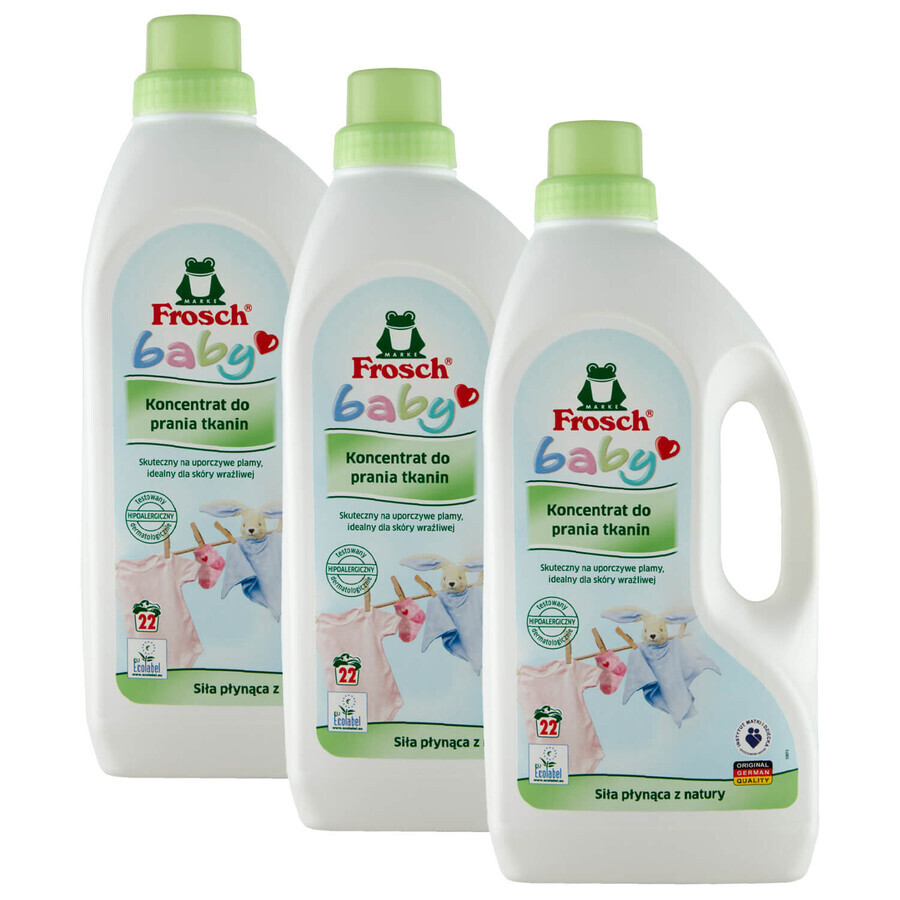 Frosch Baby Set, Waschkonzentrat für Babykleidung, 3 x 1500 ml