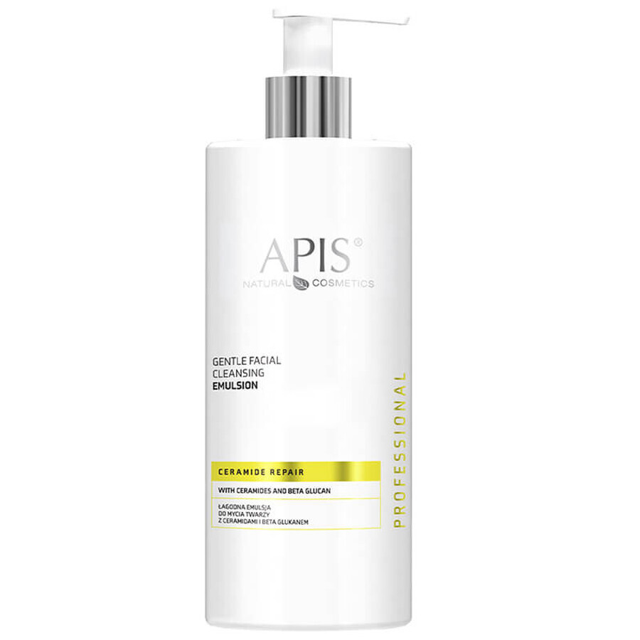 Apis Professional Ceramide Repair, Gentle facial cleansing emulsion with ceramides and beta-glucan, 500 ml + jade facial massage, 1 free