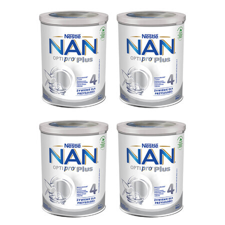 Nestle NAN Optipro Plus 4, modifizierte Milch für Kinder ab 2 Jahren, 4 x 800 g