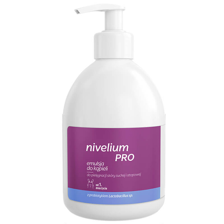 Nivelium Pro, Badeemulsion für trockene und atopische Haut vom ersten Lebenstag an, 400 ml