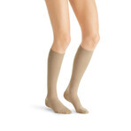 Jobst Ultra Sheer, compression knee socks, CCL2, closed toe, size 4, natural