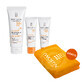 Iwostin Solecrin Set, Schutzcreme, SPF 50+, 50 ml + Schutzcreme, SPF 30, 50 ml + K&#246;rpercreme-Gel, SPF 50+, 200 ml + Badetuch gratis