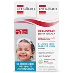 Emolium Dermocare 3 in 1 Set, Badelotion, Waschgel, Shampoo, 2 x 400 ml + Schutzspray für Kinder ab 1 Jahr, SPF 50+, 175 ml + gratis Handtuch