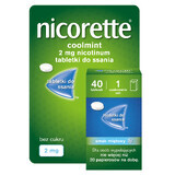 Nicorette Coolmint 2 mg, 40 tablets