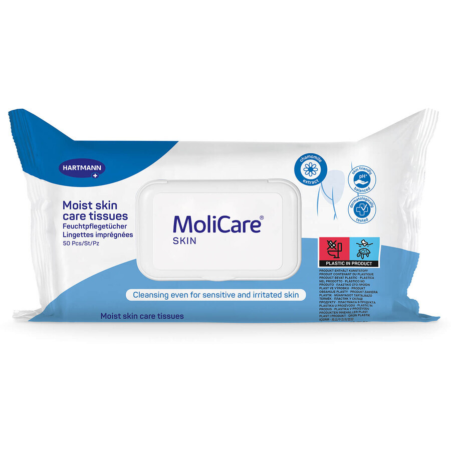 MoliCare Skin, șervețele umede pentru îngrijirea pielii, 50 bucăți