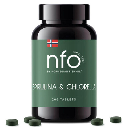 NFO Spirulina & Chlorella, 260 tabletten